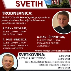 Proslava svetkovine Svih svetih u Sesvetama