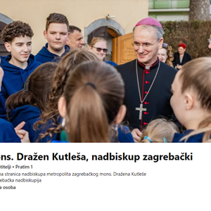Otvorena službena Facebook stranica i Instagram profil nadbiskupa Dražena Kutleše
