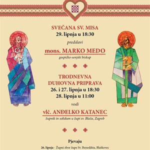 Mons. Marko Medo predvodi proslavu župne svetkovine sv. Petra i Pavla u Župi Zagreb - Bešići
