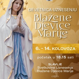Devetnica uoči Velike Gospe u Župi Majke Božje Lurdske