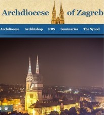 Mrežna stranica Zagrebačke nadbiskupije na engleskom i talijanskom jeziku