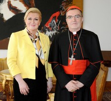 Predsjednica Grabar-Kitarović primila je zagrebačkog nadbiskupa kardinala Josipa Bozanića