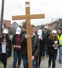 Peti križni put mladih grada Svete Nedelje -  „Hodimo sa Stepincem kroz naš Grad“