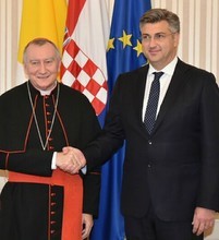 Državni tajnik Svete Stolice kardinal Parolin sastao se s predsjednikom Vlade Republike Hrvatske