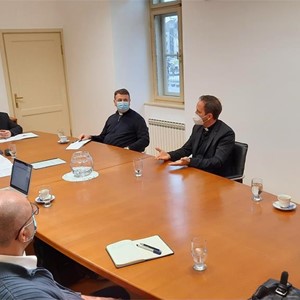 Susret kardinala Bozanića i dekana Lakušića