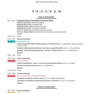 Program VI. hrvatskoga socijalnoga tjedna