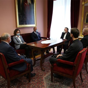 Susret kardinala Bozanića s ministrom vanj. i eur. poslova, ministricom kulture i medija te posebnim savjetnikom predsjednika Vlade za vanj. politiku