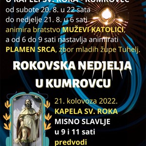 Cjelonoćno klanjanje uoči Rokovske nedjelje u kapeli sv. Roka u Kumrovcu