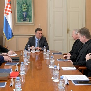 Sastanak predsjednika Hrvatskoga sabora s predstavnicima HBK i Počasnog bleiburškog voda