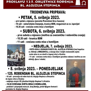 Proslava 125. obljetnice rođenja bl. Alojzija Stepinca