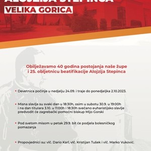 Biskup Gorski predvodi proslavu župne svetkovine bl. Alojzija Stepinca u Velikoj Gorici