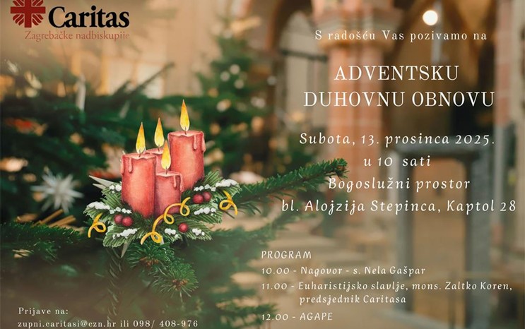 Duhovna obnova za djelatnike i volontere Caritasa